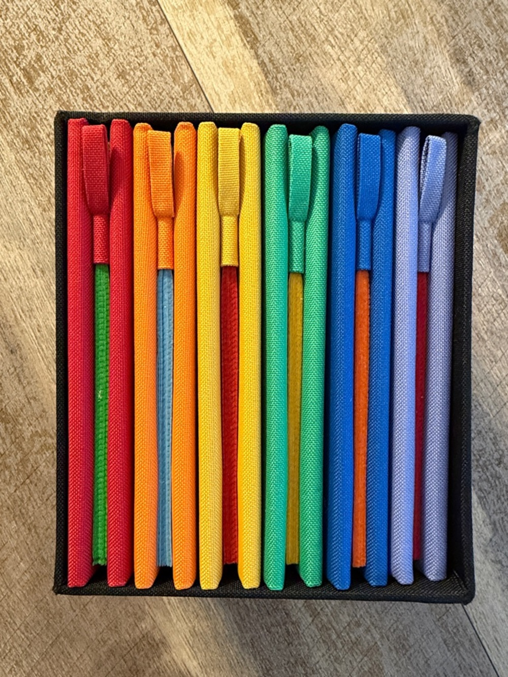 NWT Rainbow Fabric Photo Album Set - Multicolor